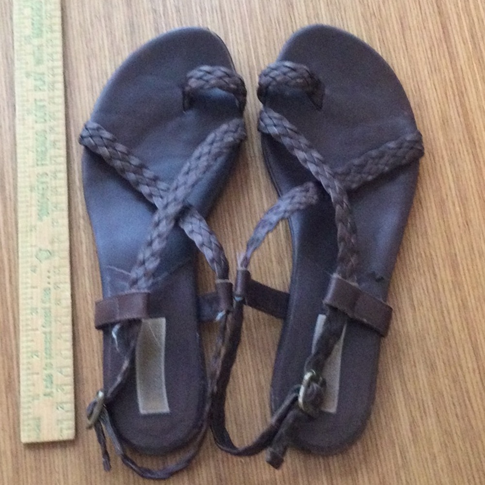Michael Kors Braided Brown Leather Sandals. Size 9 M